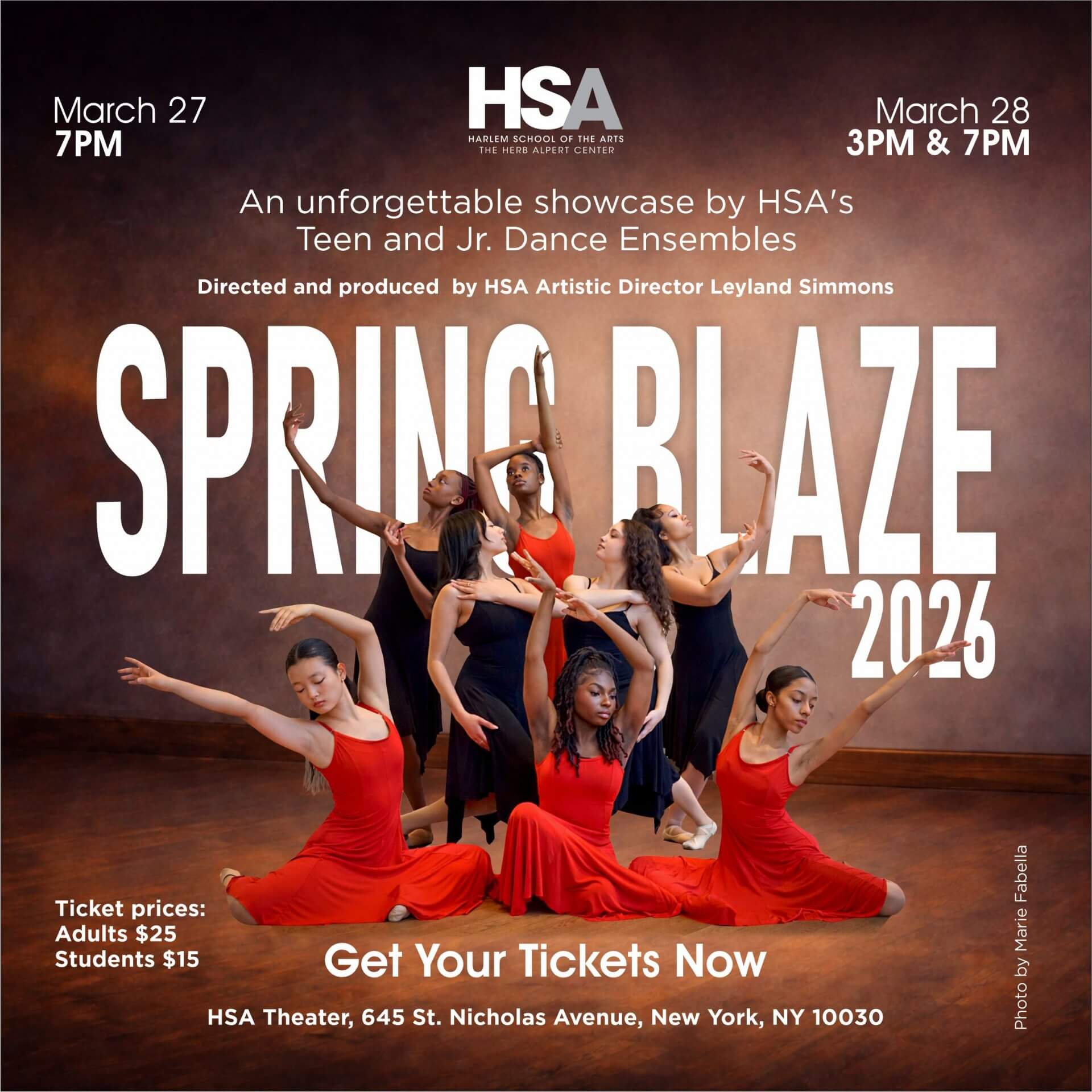 Spring Blaze Fir Spring Blaze 2026 - Harlem School of Arts